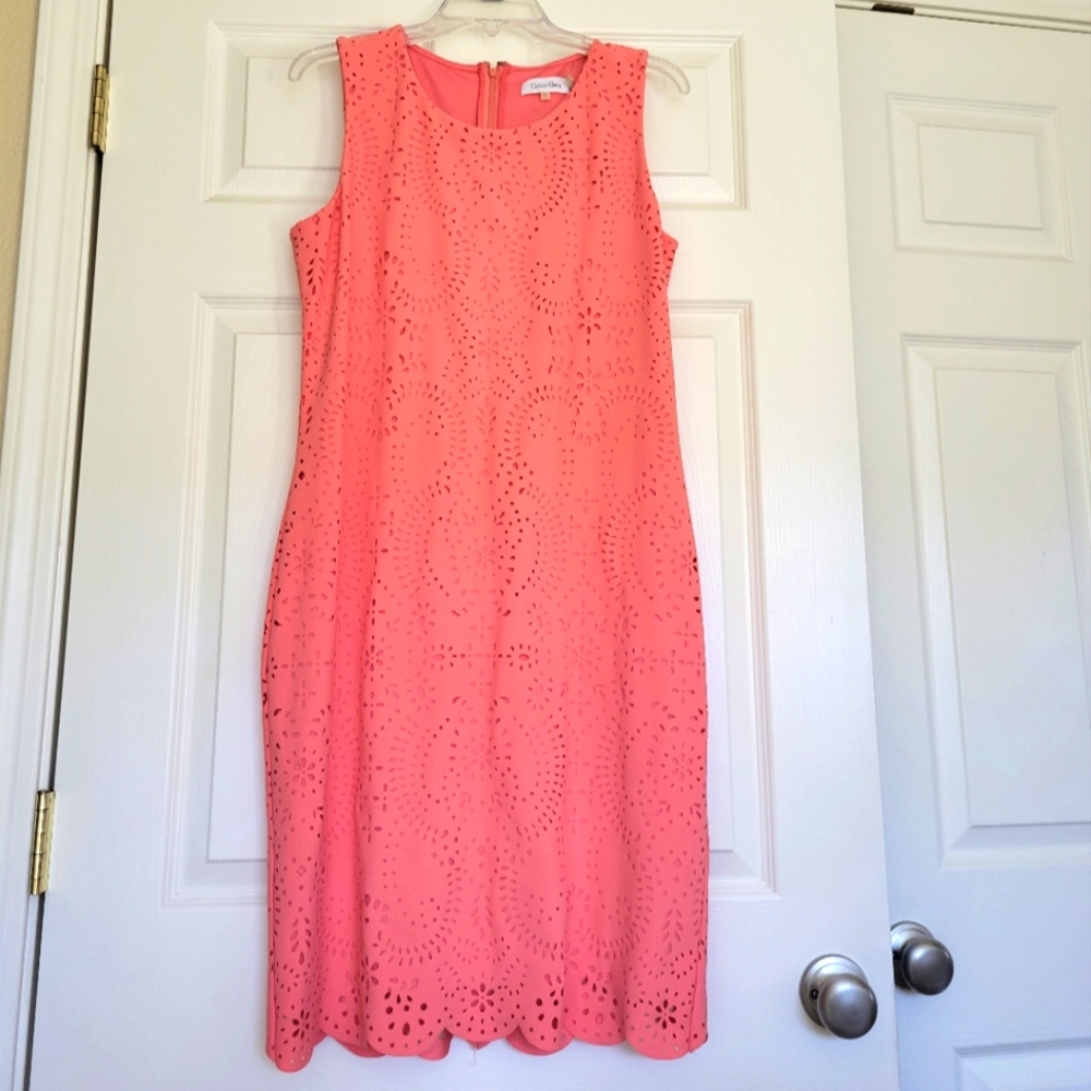 Calvin Klein Midi Dress, Peach
